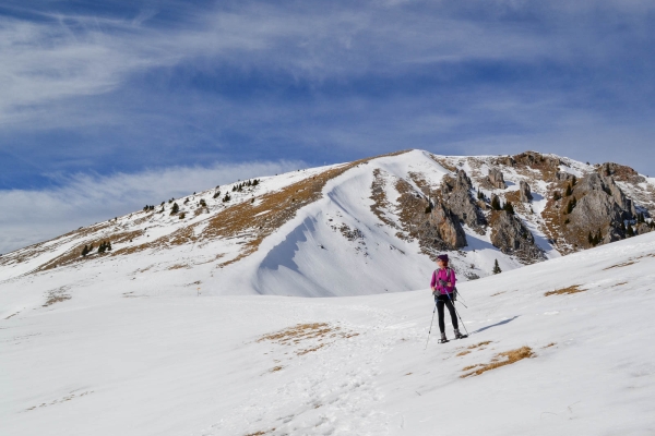 Schneeschuhwanderung über dem Genfersee