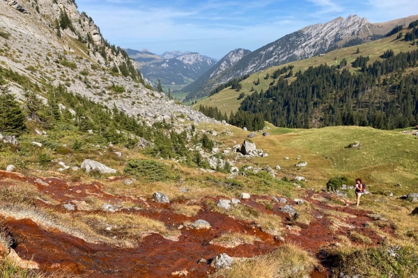 Vers les sources rouges du Parc naturel Diemtigtal