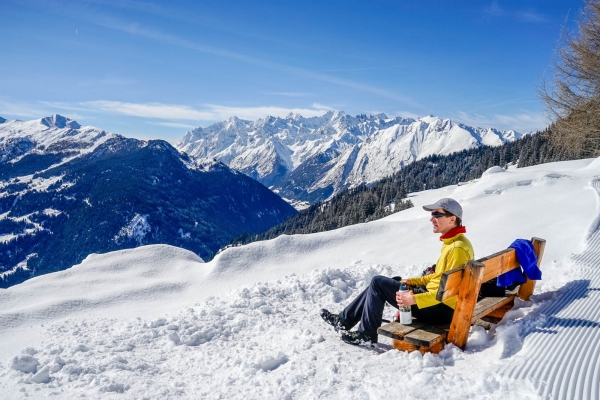 Winterwanderung über dem Val de Bagnes