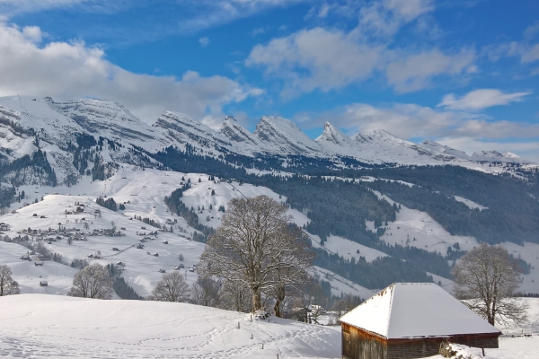 Ruhige Sonnenseite über Wildhaus