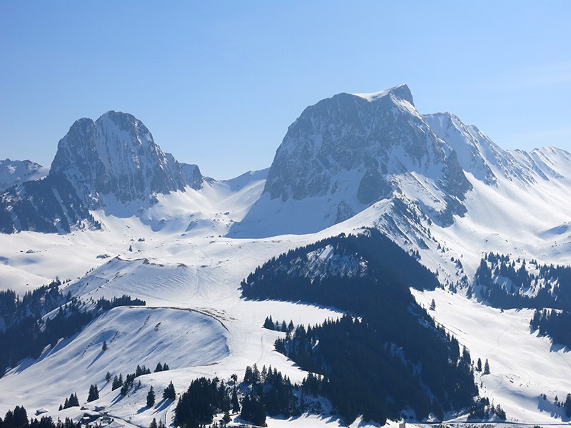 Vue sur le Nüneneflue et le Gantrisch tout proches. Photos: Marina Bolzli