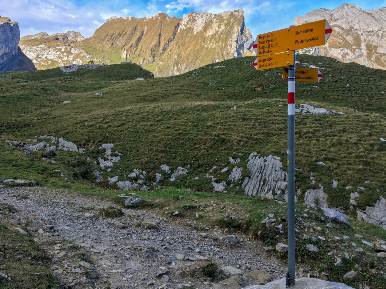 Kurz vor Meglisalp wird das Terrain wieder flacher. Bild: Claudia Peter