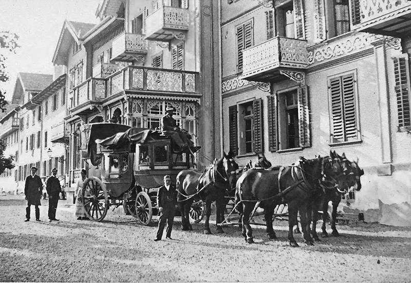 Un lieu mondain: l’hôtel des bains de Gurnigel. Photo: Bibliothèque nationale 