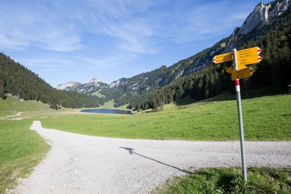 Steile Wanderung durch die Bogartenlücke auf der ruhigen Seite des Alpsteins