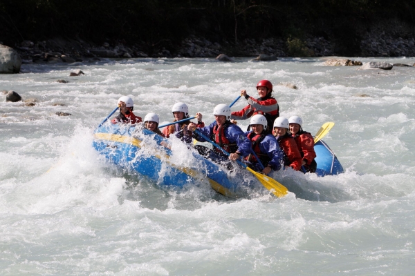 River Rafting auf dem Vorderrhein, Graubünden