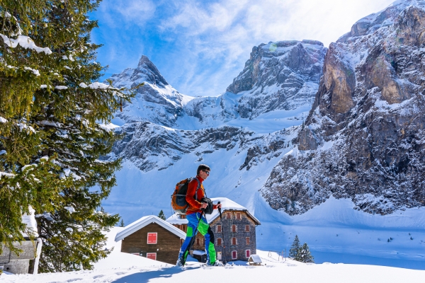 Randonnée familiale en raquettes à Bannalp