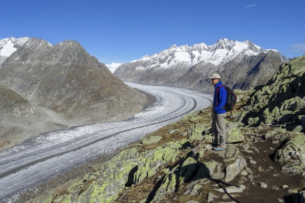 Hoch über dem Aletschgletscher