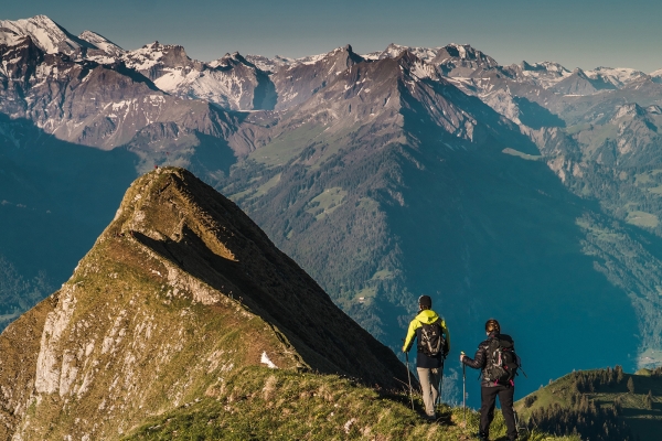 Ausgesetzte Gratwanderung über den Hardergrat