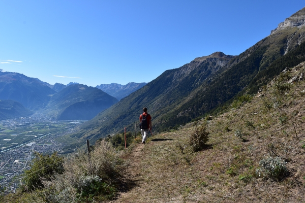 Genusswanderung über dem Rhonetal