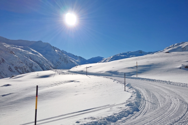 Route fermée dans la vallée d’Urseren