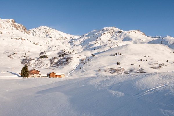 Schneeschuhrunde von Sur über die Alp Flix