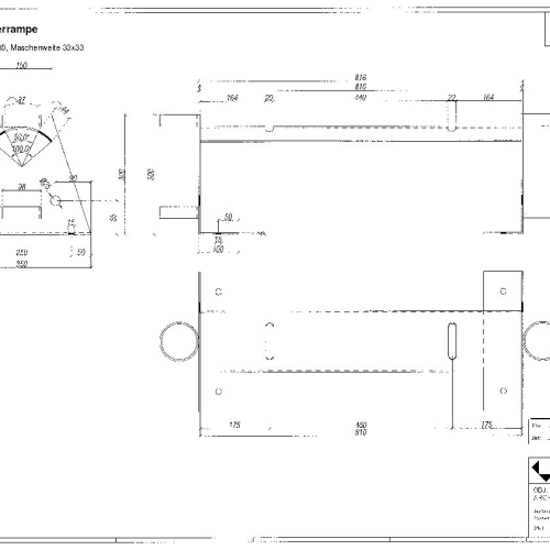 Schéma de construction de la ferme d'appui Rampe en treillis