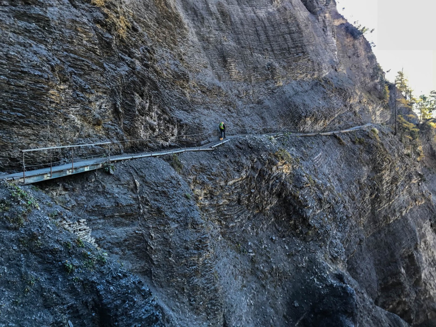 Il est recommandé de ne pas s’arrêter sur ce passage. Photo: Randy Schmieder