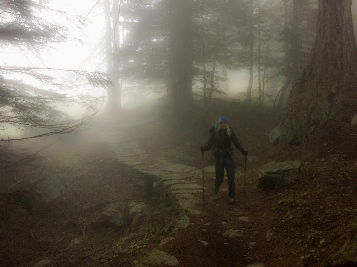 Alte Säumerpfade führen hinunter ins Walserdorf. Bild: Josef In-Albon