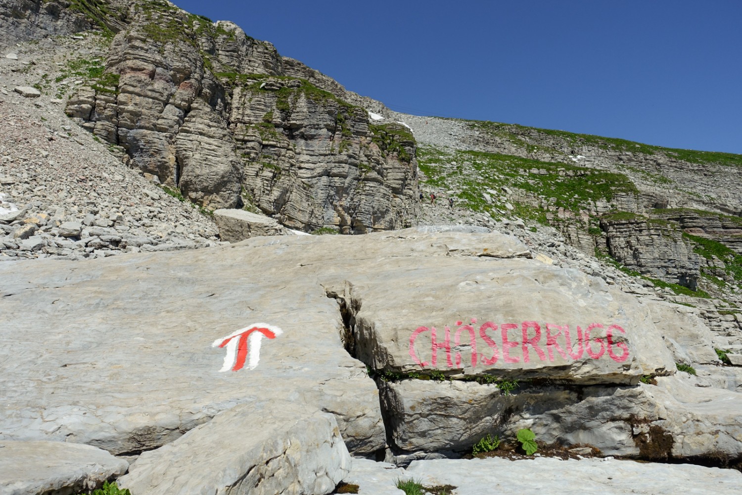 La dernière partie du chemin menant sur le Chäserrugg. Photo: Christiana Sutter 