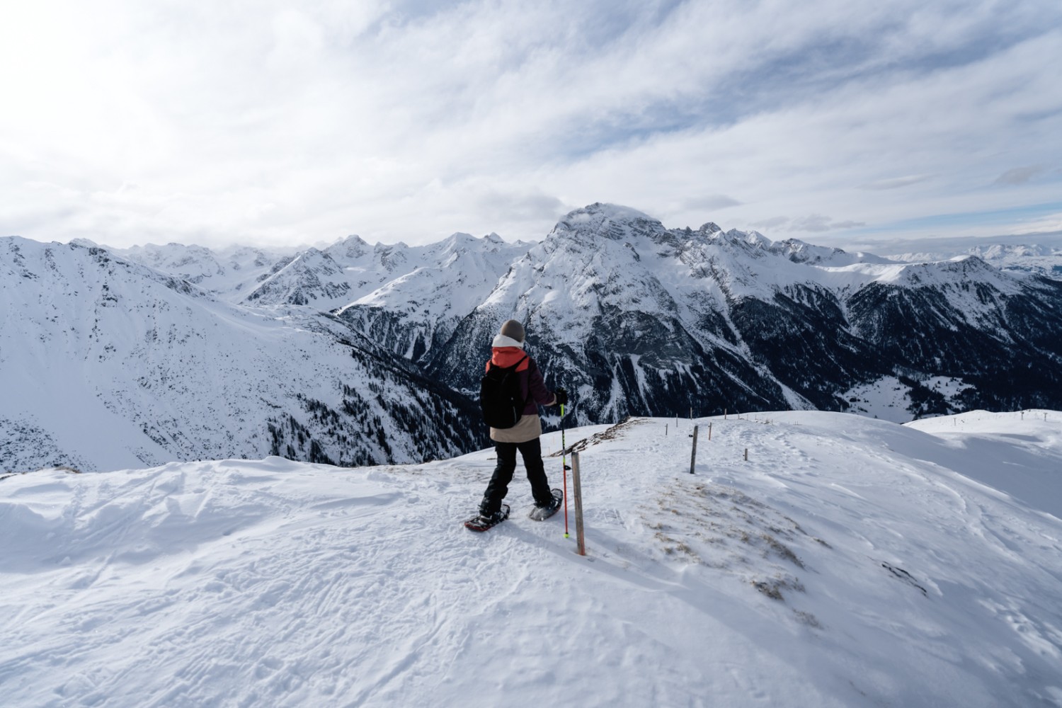 Vue depuis le chemin rejoignant l’Alp Darlux. Photo: Jon Guler