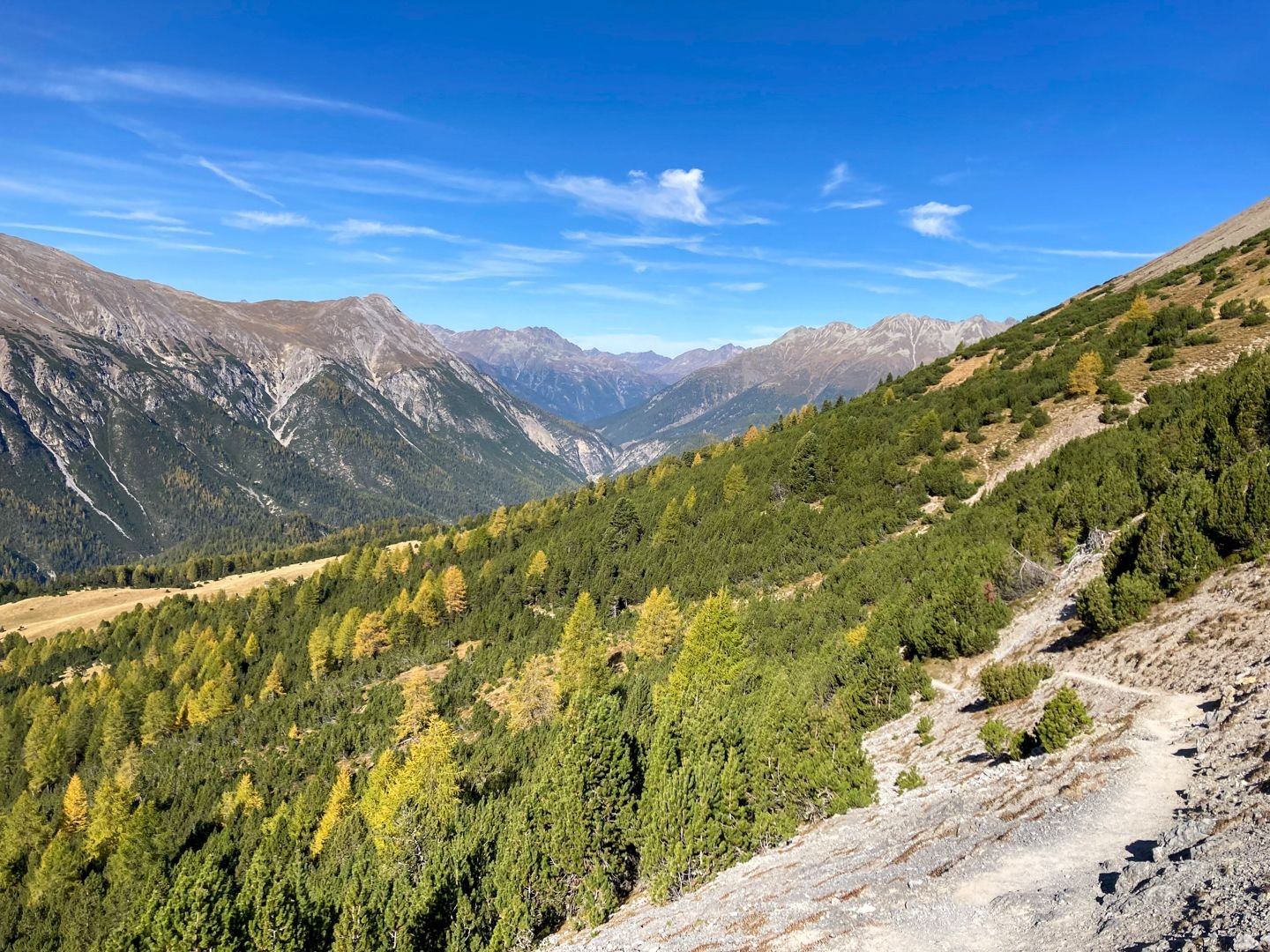 Lors de la descente vers l’Alp la Schera