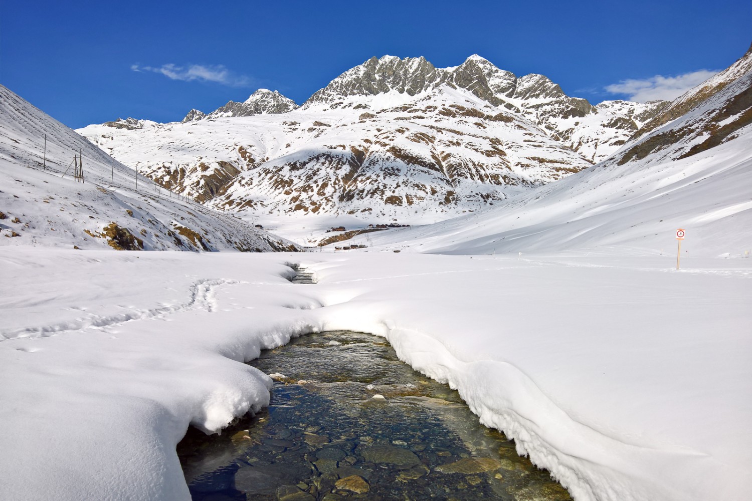 Le ruisseau de Bergalga dans ses habits d‘hiver.