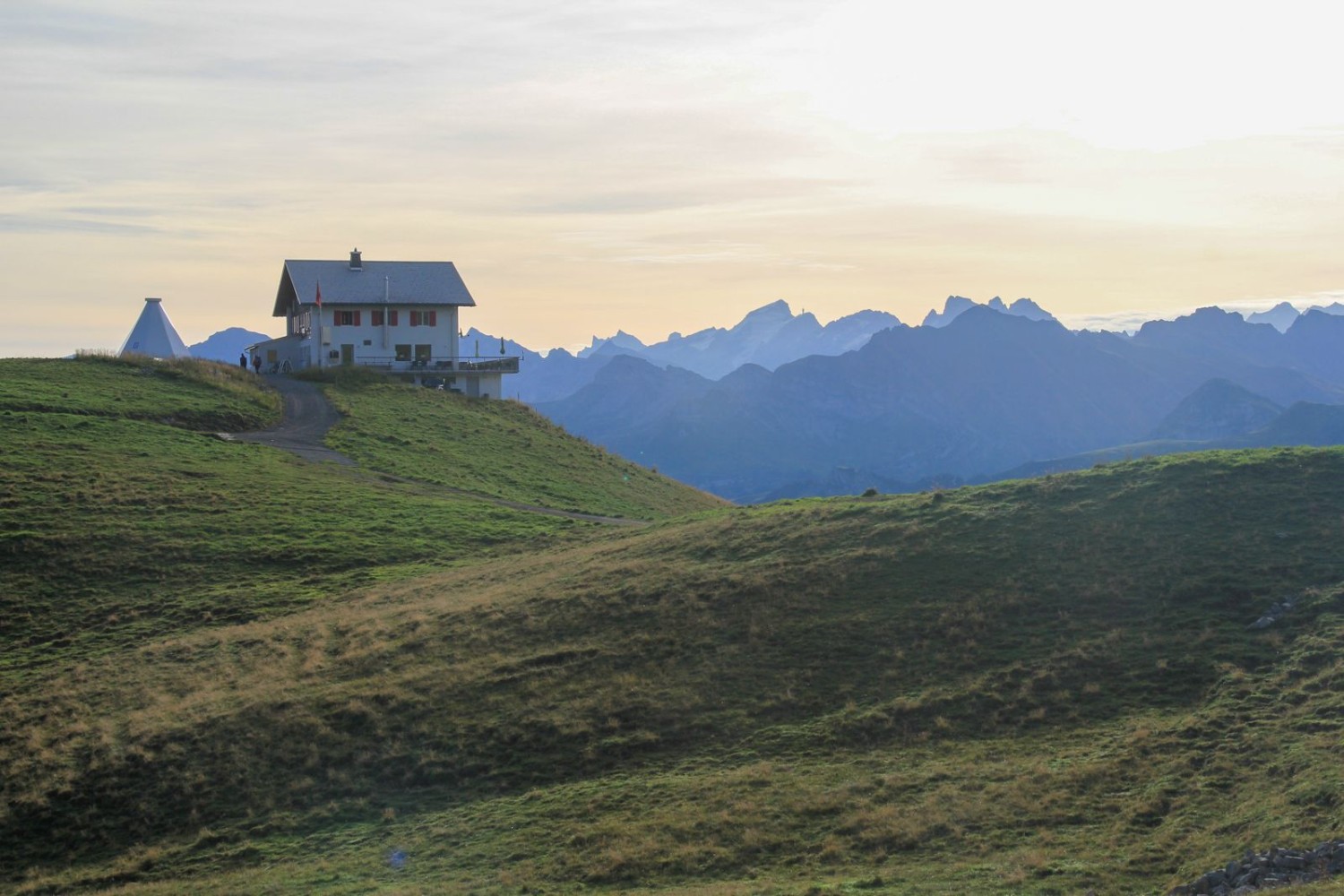 Le Bärghuis Schönbüel, sur un site panoramique.