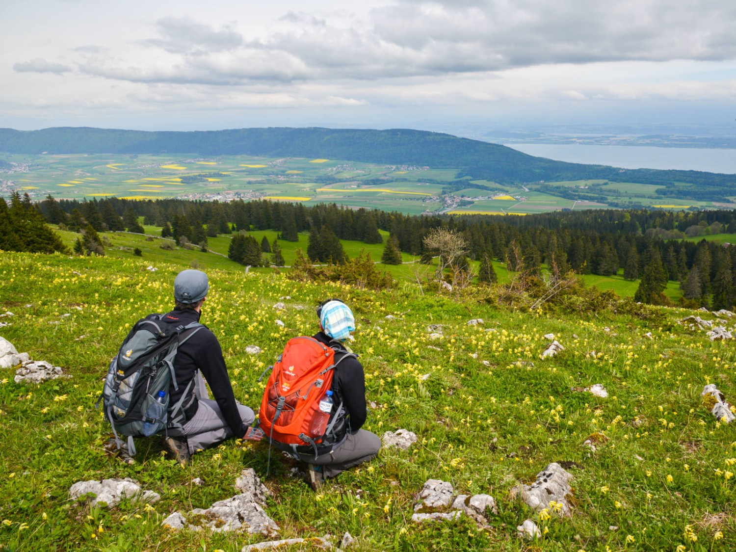 Die Wanderung bietet immer wieder schönste Aussichten über den Neuenburger See und in die Alpen.