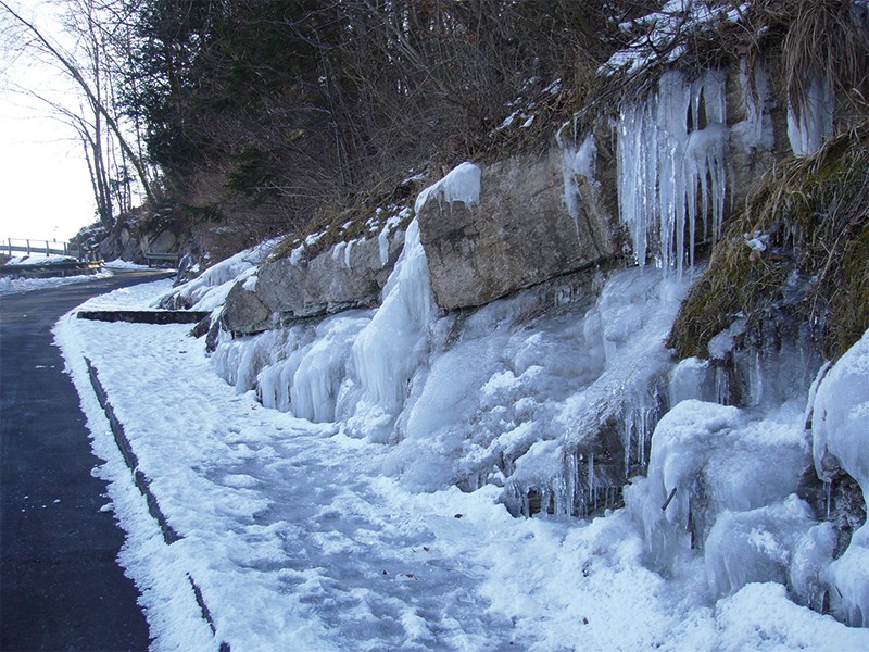 Formations de glace. Photo: Werner Nef