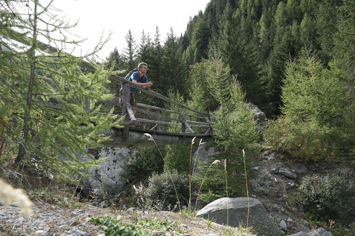 Vue sur la vallée juste après la taverne. Photo: Reto Wissmann