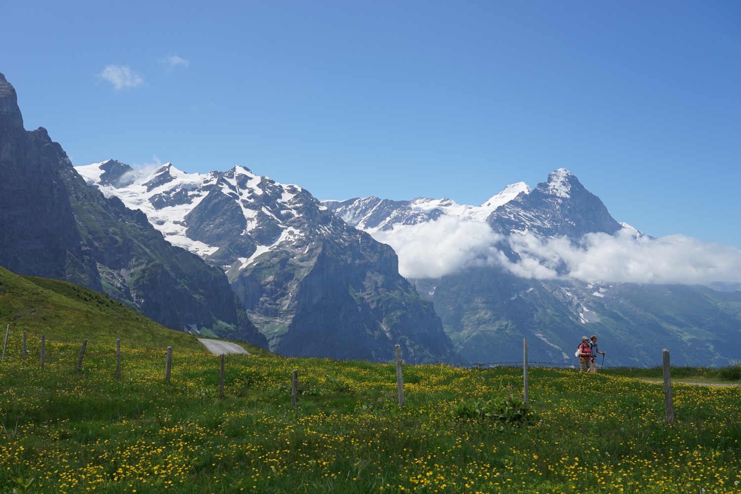 A Gratschärem, l’Eiger se dévoile dans toute sa splendeur. Photo: Reto Wissmann