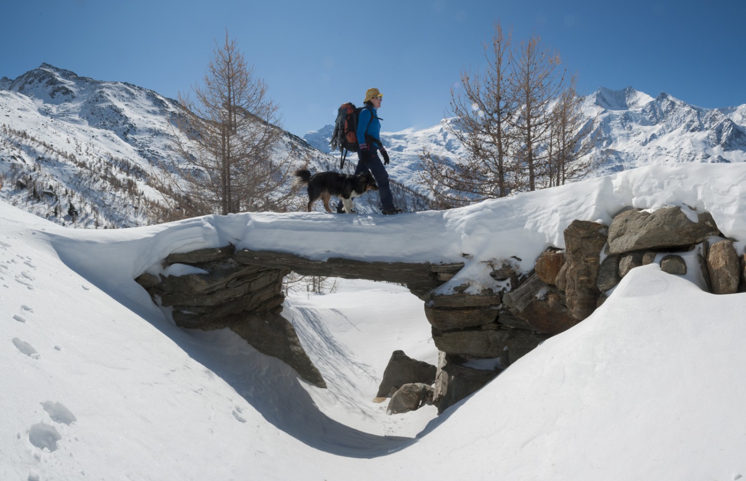 Un pont en pierre sur le Kreuzboden. Photo: Heinz Staffelbach 