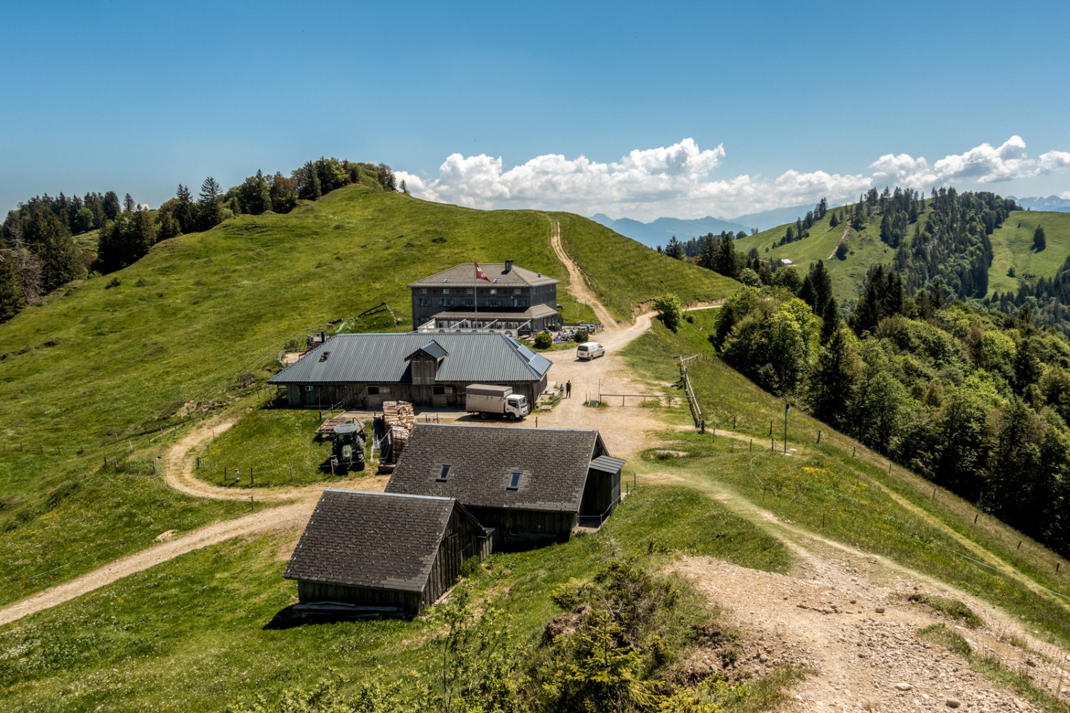 Berggasthaus und Bergbauernhof Chrüzegg. Bild: Fredy Joss