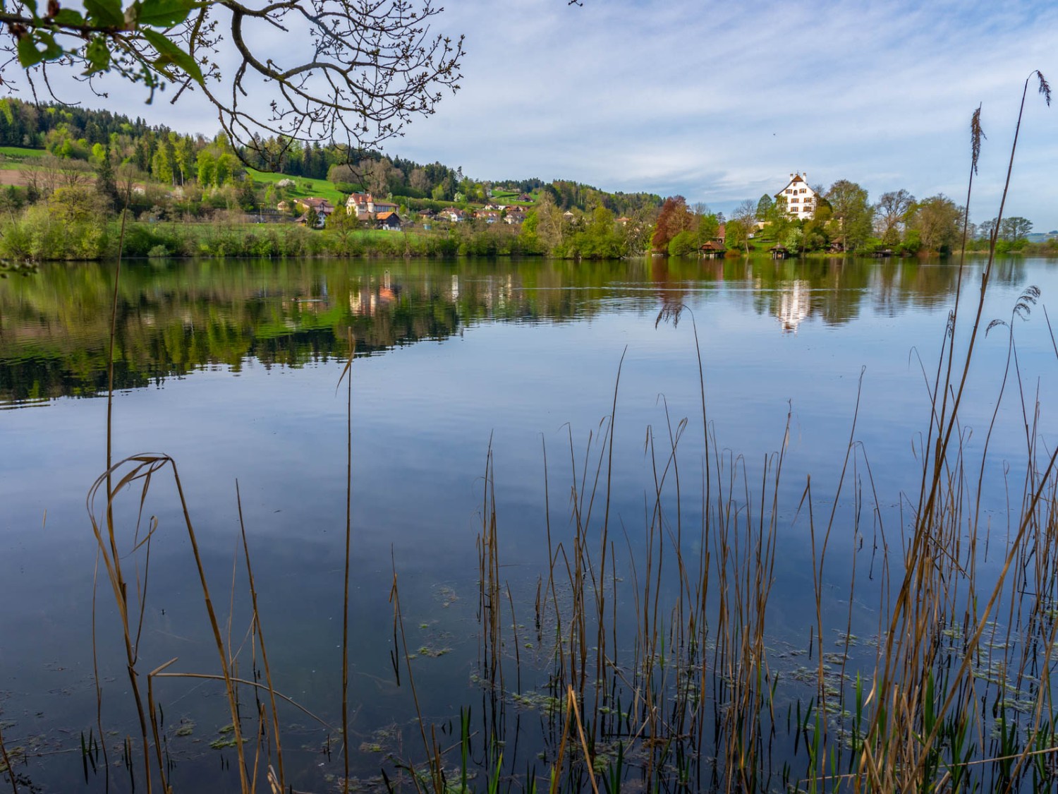 Der Mauesee. Das Schloss ist in Privatbesitz. Foto: Franz Ulrich