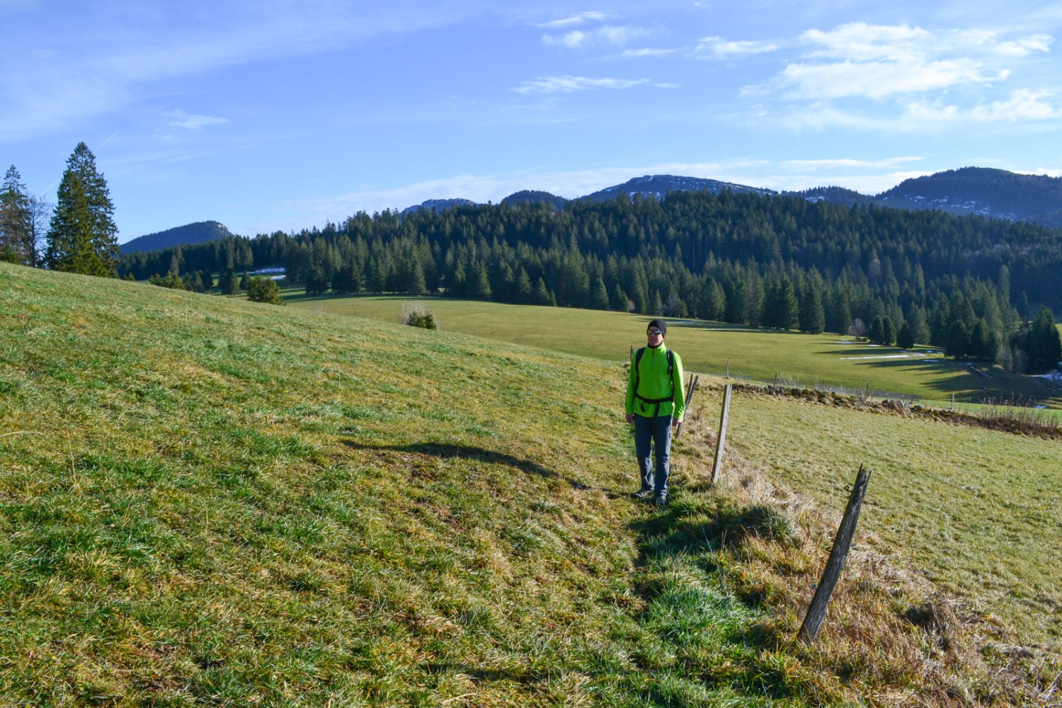 Vastes prairies jurassiennes près de La Vraconnaz. Photo: Sabine Joss