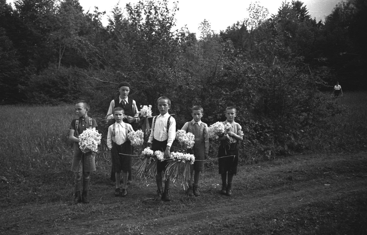 Damvant, Fête des narcisses 1939. Photo: Collection Musée de l’Hôtel-Dieu à Porrentruy, Fonds Albert Perronne