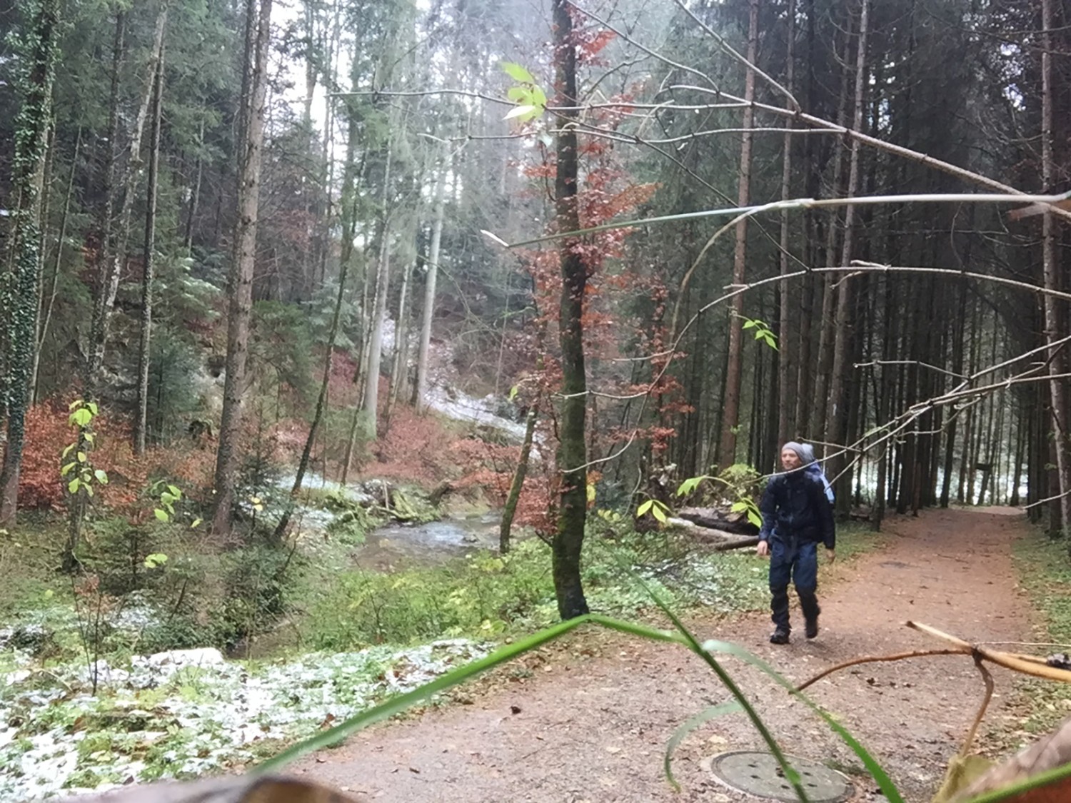 Longer le ruisseau Scherlibach, une bonne idée même en hiver.