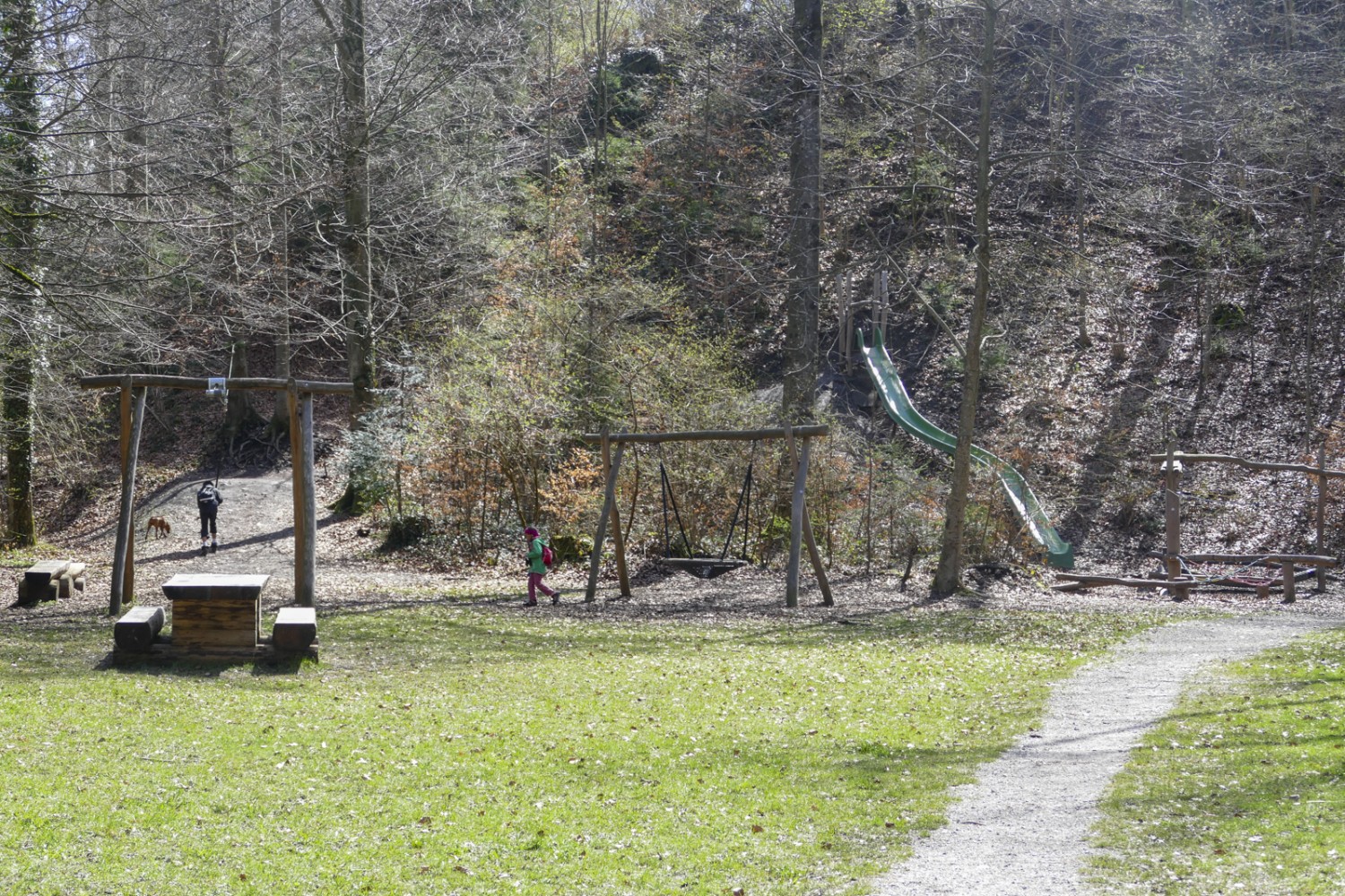 Die Feuerstelle Herrenmätteli mit dem grossen Spielplatz. Bild: Kim Bütikofer 