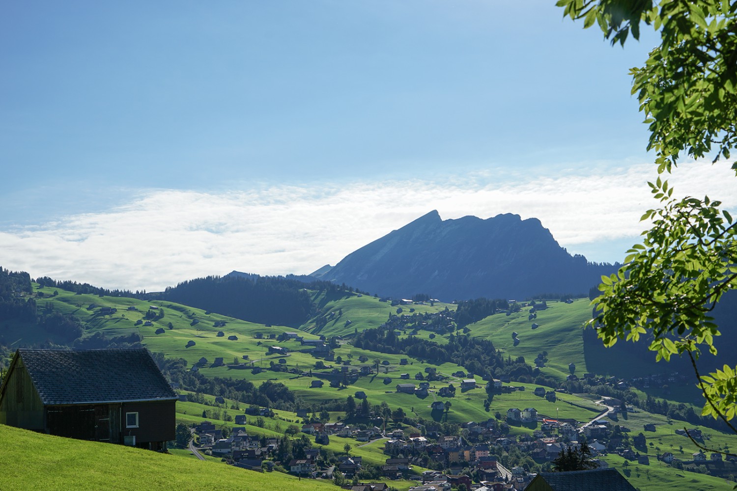 Blick auf Amden und den Chapf.