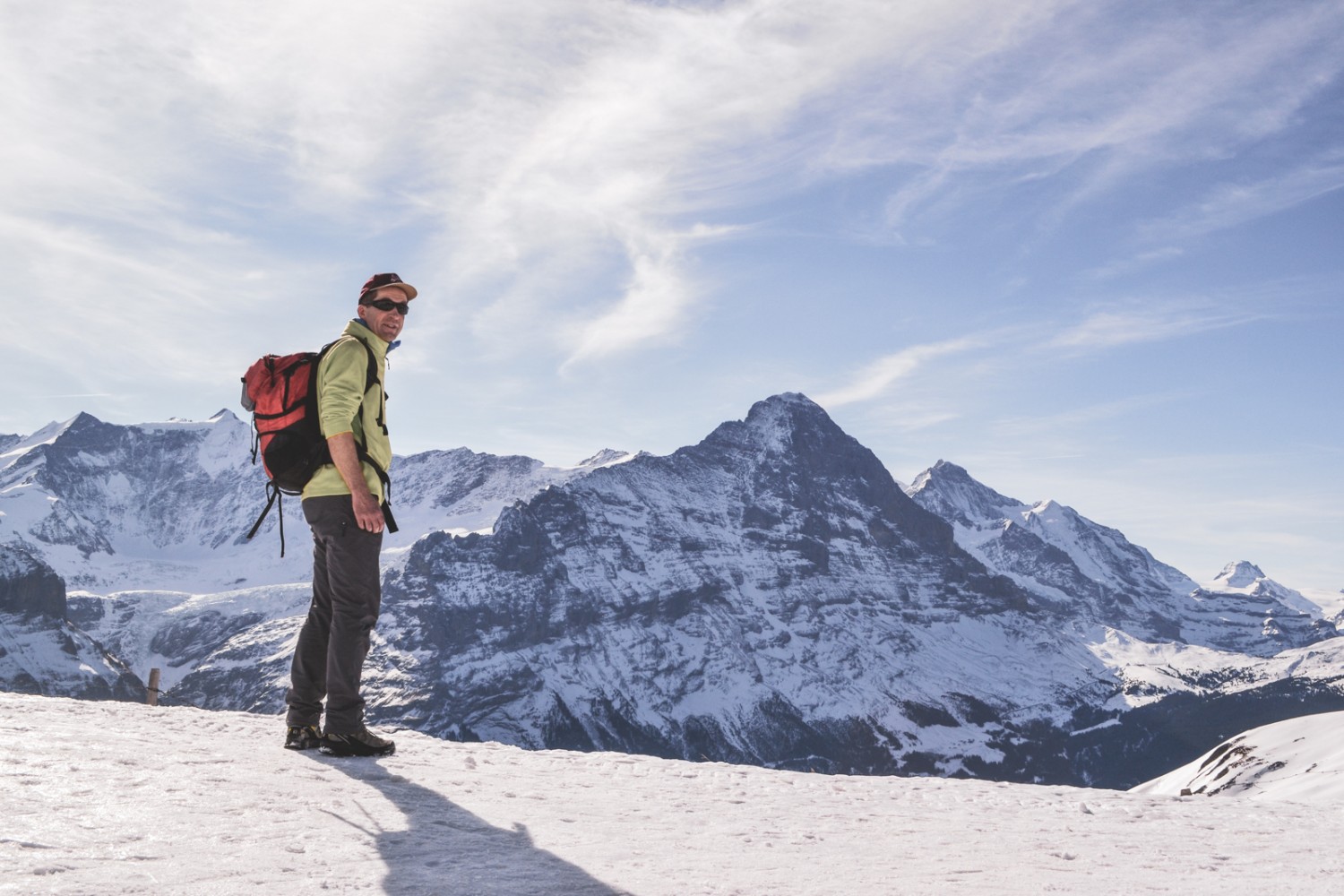 Vor der eindrücklichen Eigernordwand. Bild: Sabine Joss