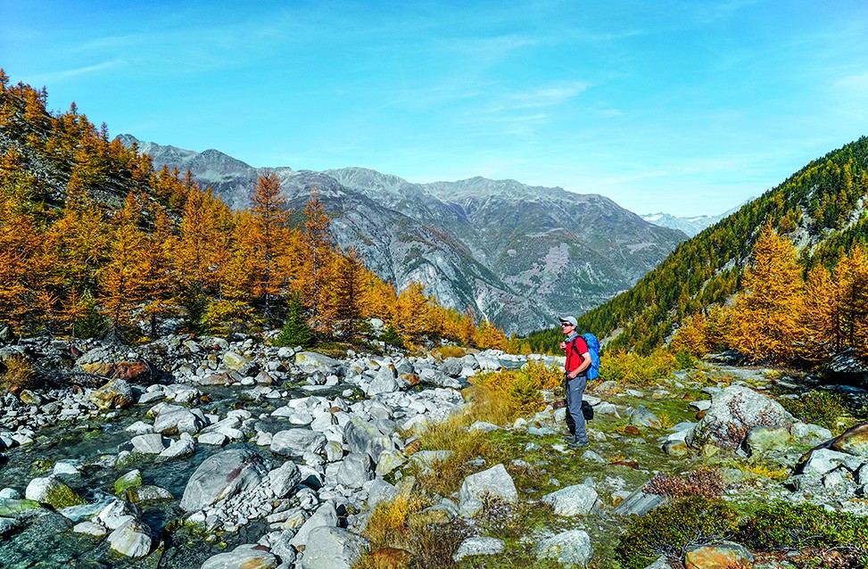 Herbstfarben im Aufstieg Richtung Gletschertor.Bilder: Fredy Joss