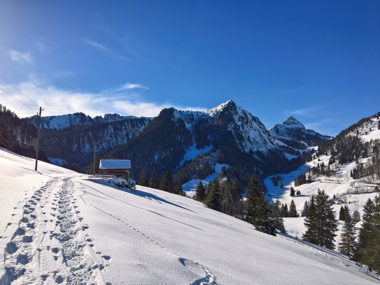 Le panoroma, au-dessus d’Allières, se caractérise par des arêtes: à droite des Rochers de Naye, la Dent de Jaman se dresse vers le ciel. Photos: Andreas Staeger