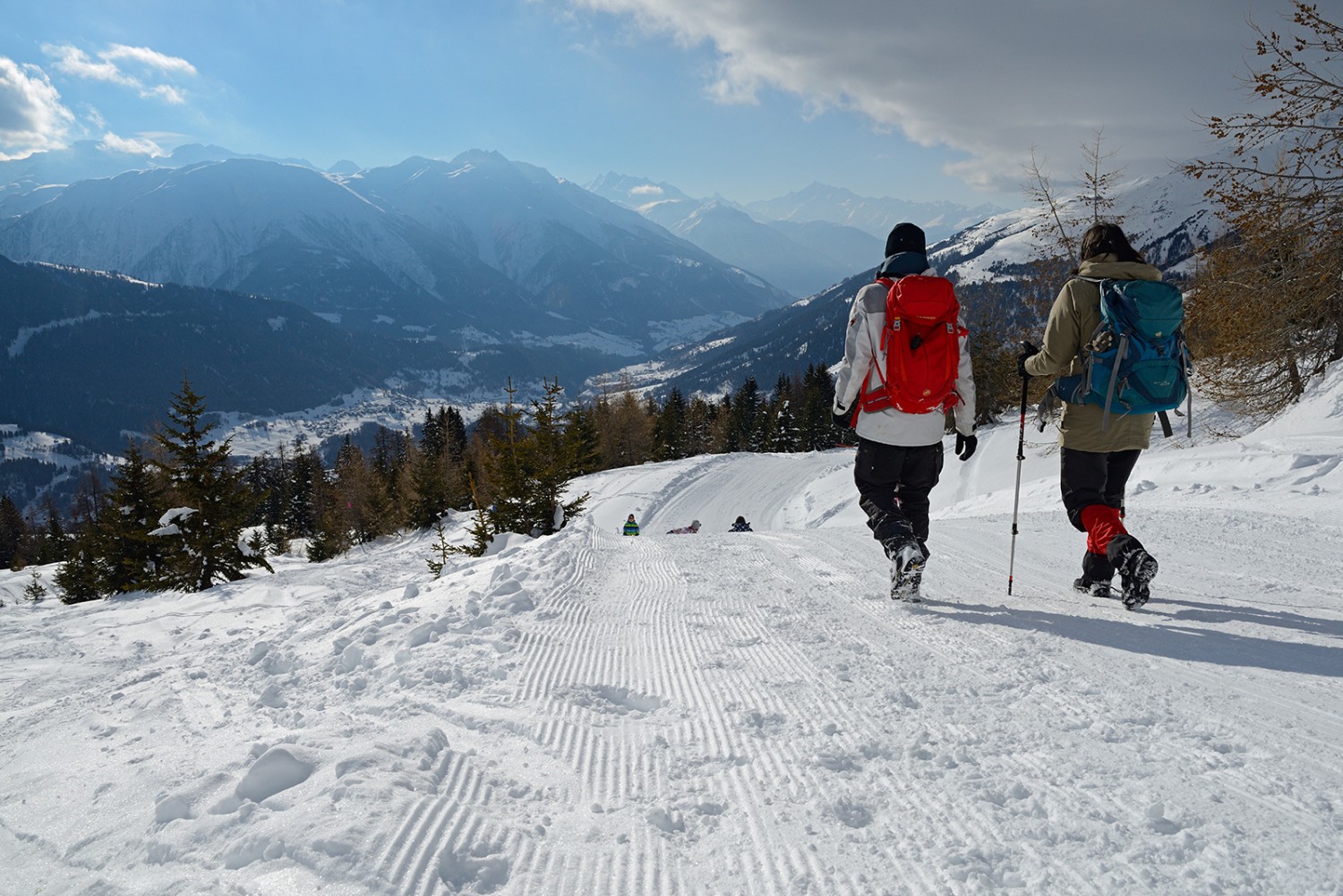 Zu Beginn der Wanderung blickt man ins Goms. Bilder: natur-welten.ch