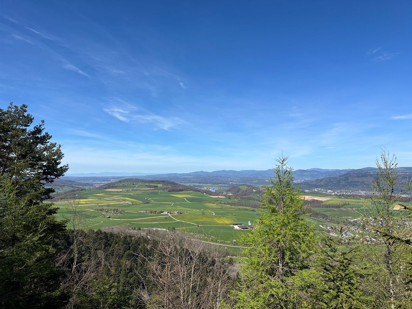 Der Blick von der Flue des Tiersteinbergs ins Fricktal